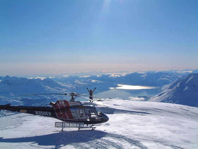 Helicopters offer access to the Chugach Mountains, in  Valdez, Alaska where annual snowfall averages between 600 and 900 inches a year, and the heli-skiing and snowboarding is legendary.